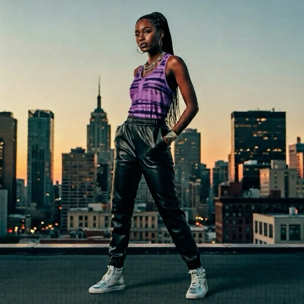 Nike Women's Purple Striped Athletic Tank Top M Built-In‎ Bralette​